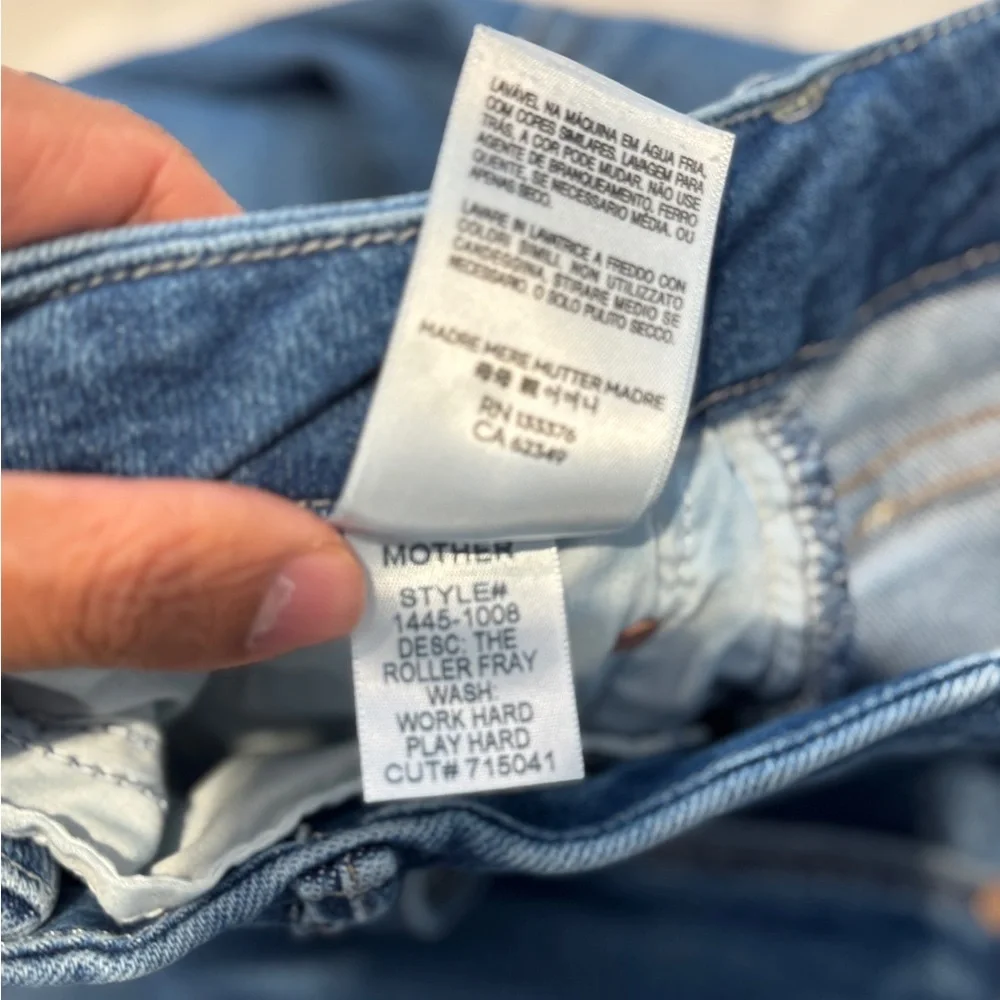 MOTHER Light Blue Wide Leg Jeans - Picture 6 of 7